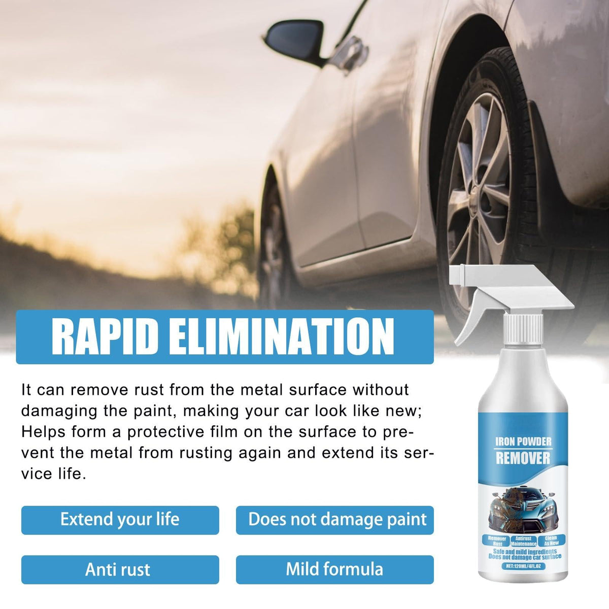 Mroace Car Multi-Purpose Rust Removal Spray