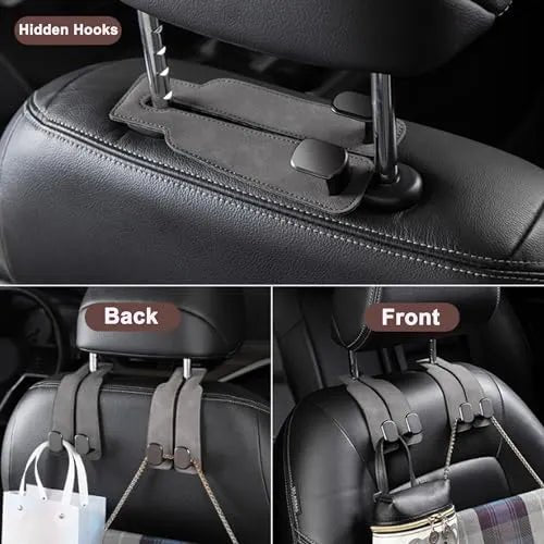 Mroace Car Seat Headrest Hook Brown