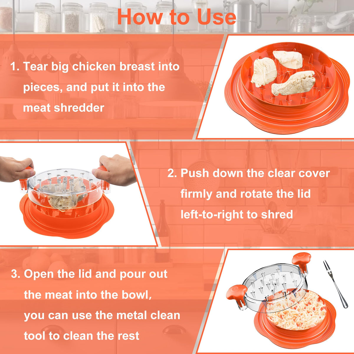Mroace Chicken Breast Shredder Tool