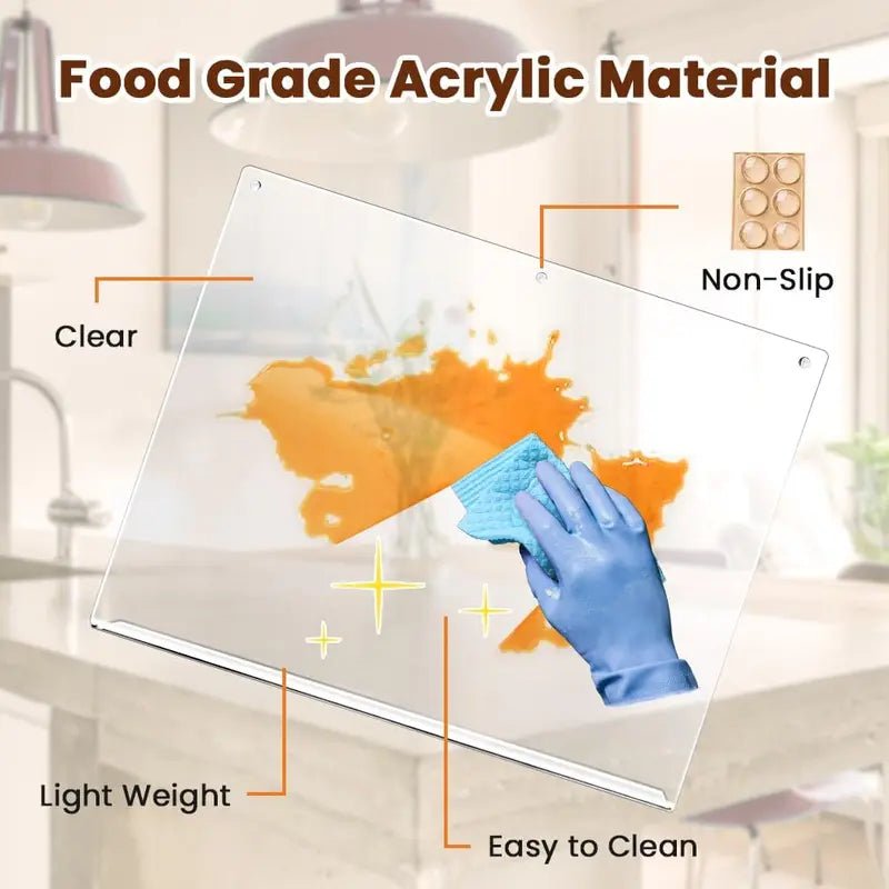 Mroace Clear Acrylic Counter Lip Cutting Board