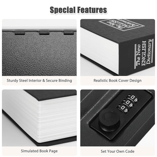 Mroace Combination Lock Secret Book Safe