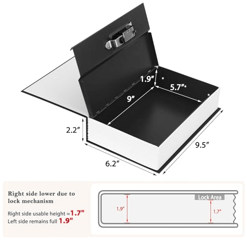Mroace Combination Lock Secret Book Safe