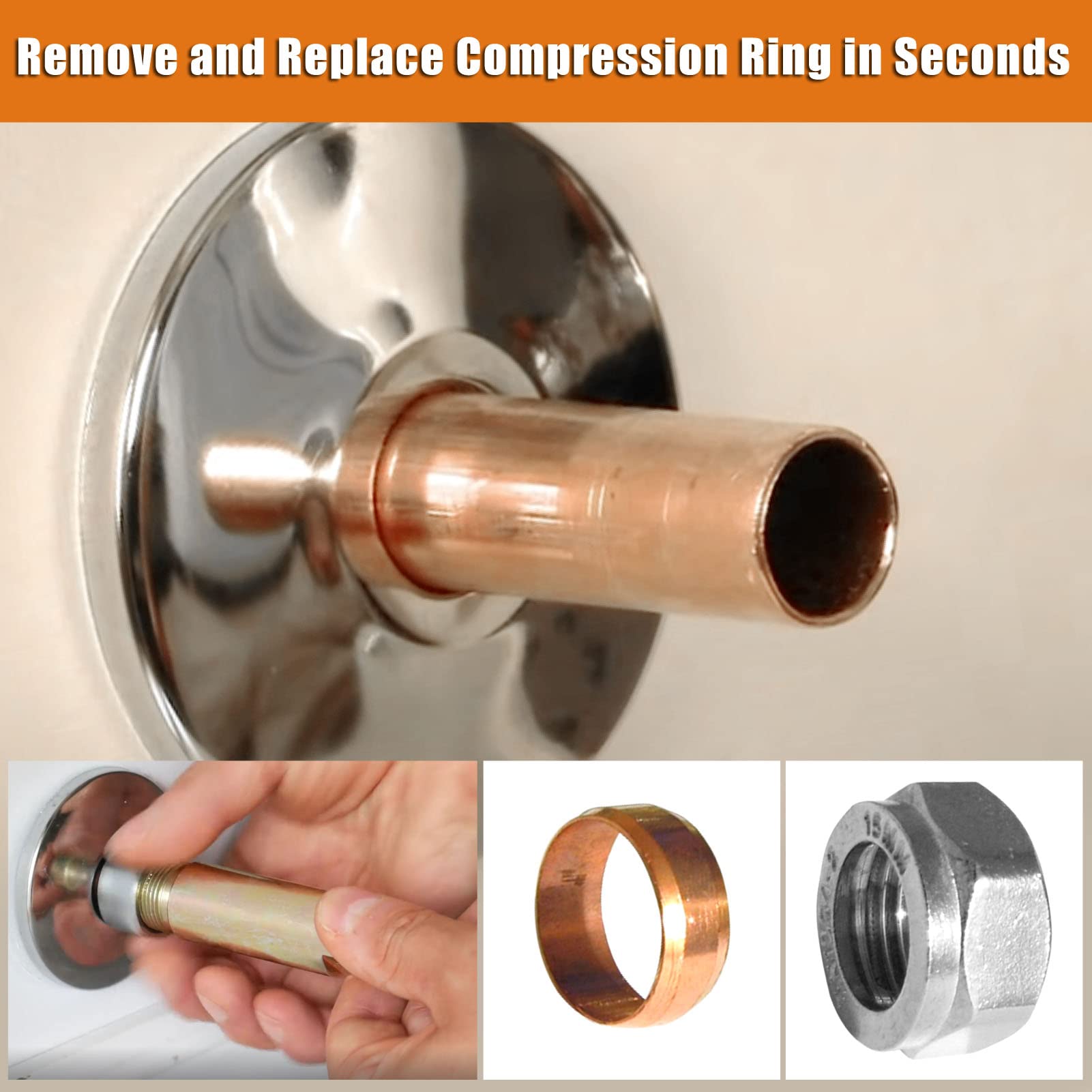 Mroace Compression Sleeve Puller Tool for 1/2-Inch Fittings
