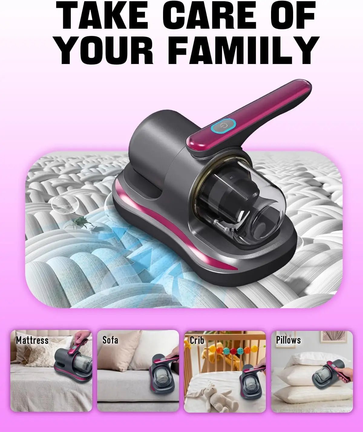 Mroace Cordless Handheld Mattress Vacuum Cleaner