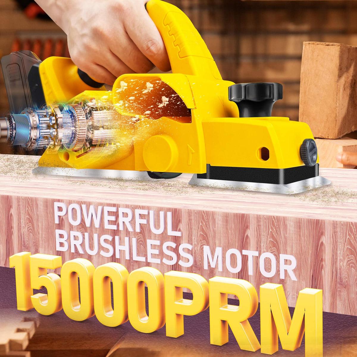 Mroace Cordless Handheld Planer for Woodworking