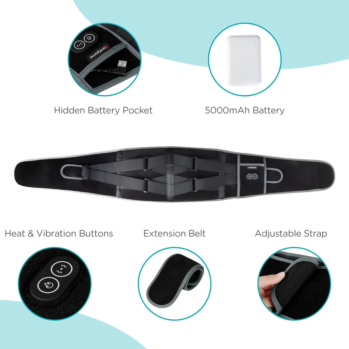 Mroace Cordless Heated Massage Pad