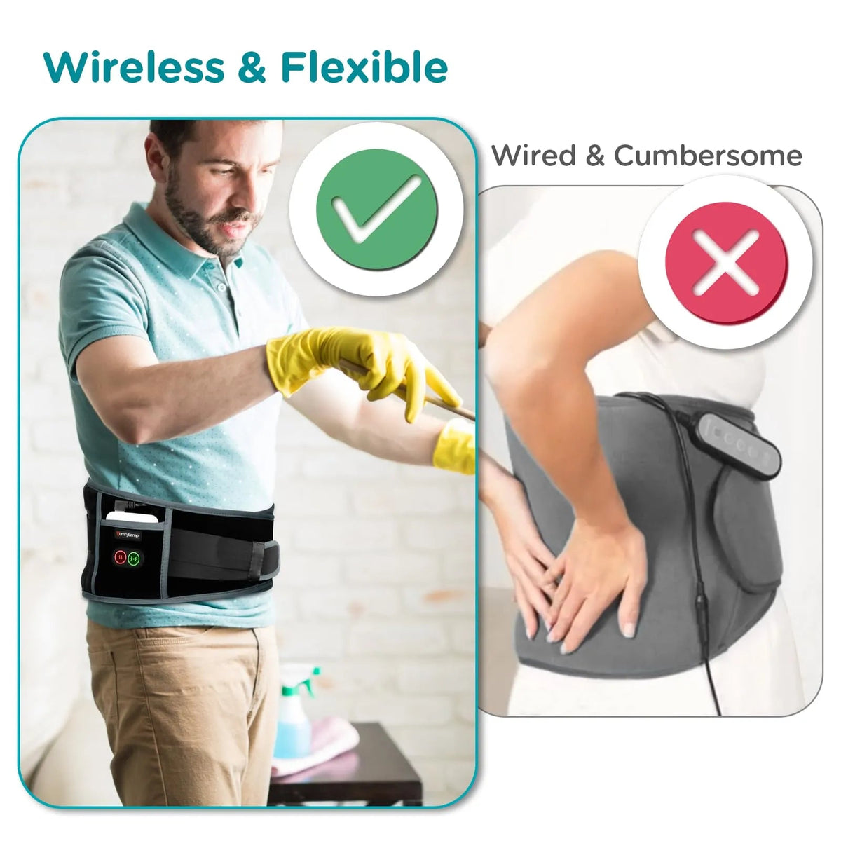 Mroace Cordless Heated Massage Pad