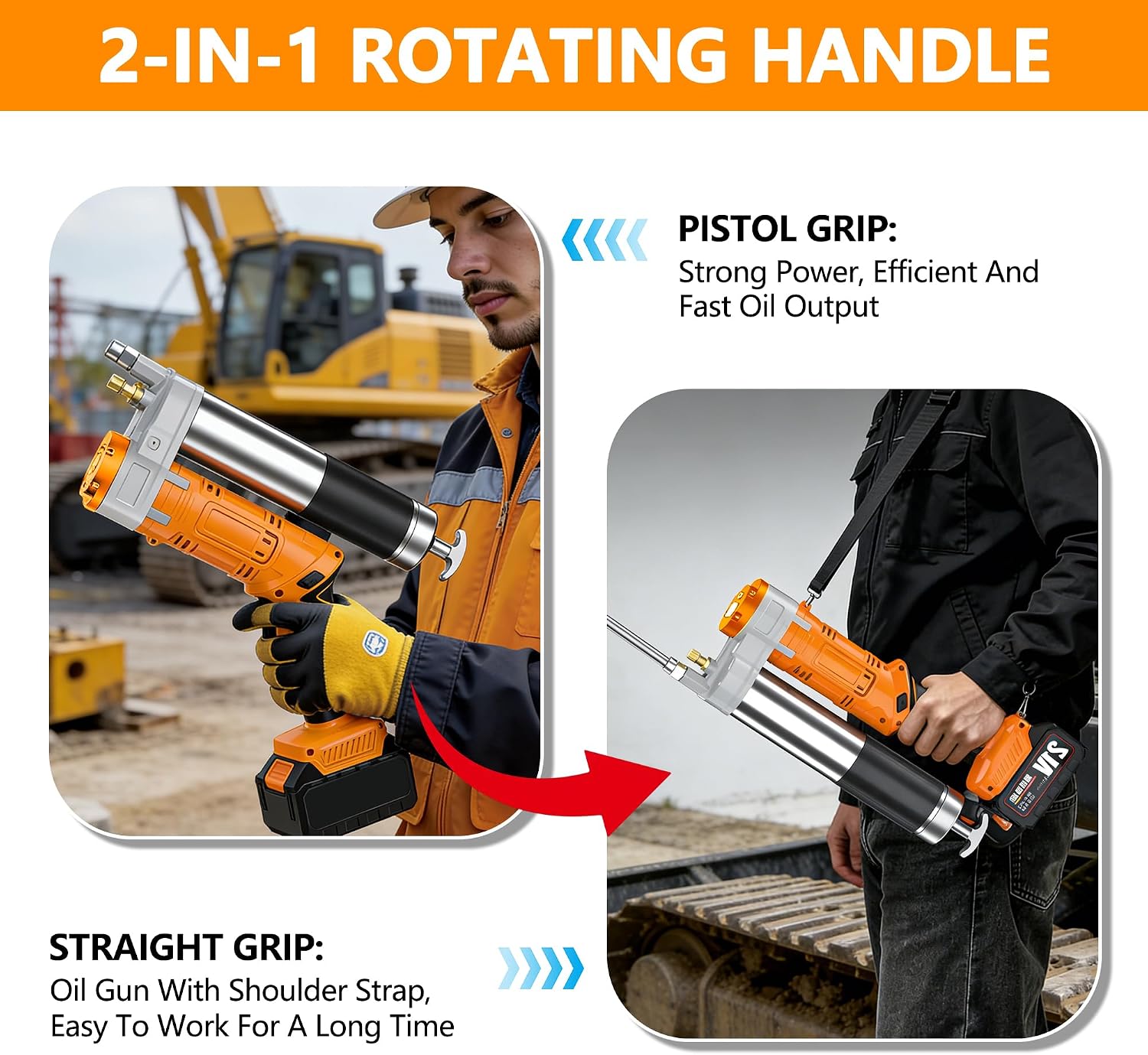 Mroace Cordless High Pressure Electric Grease Gun Kit