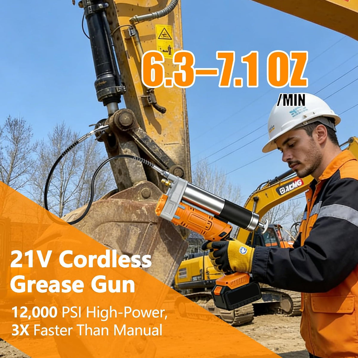Mroace Cordless High Pressure Electric Grease Gun Kit