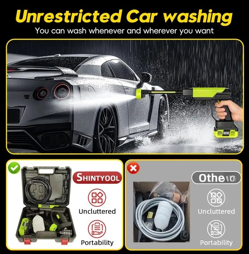 Mroace Cordless Pressure Washer with Portable Bottle and Charger Base