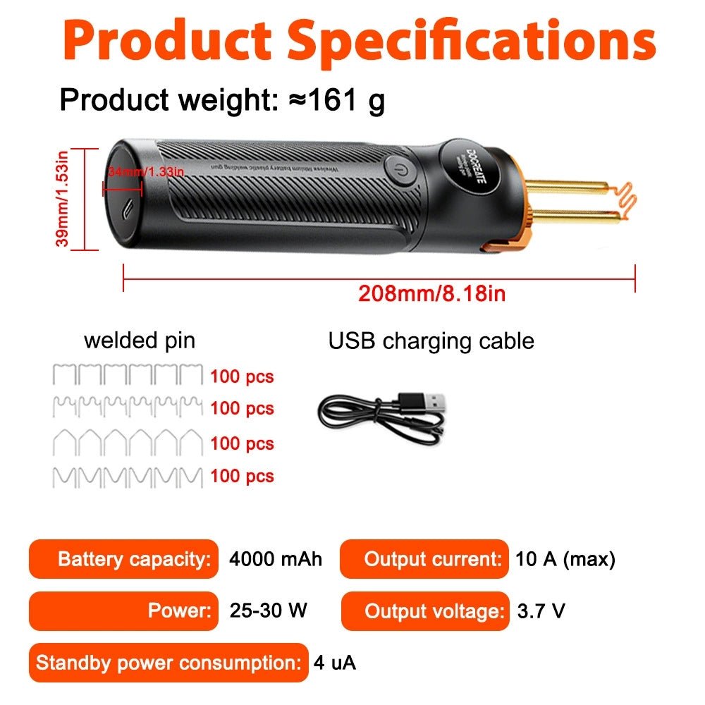 Mroace Cordless Rechargeable Plastic Welder Kit