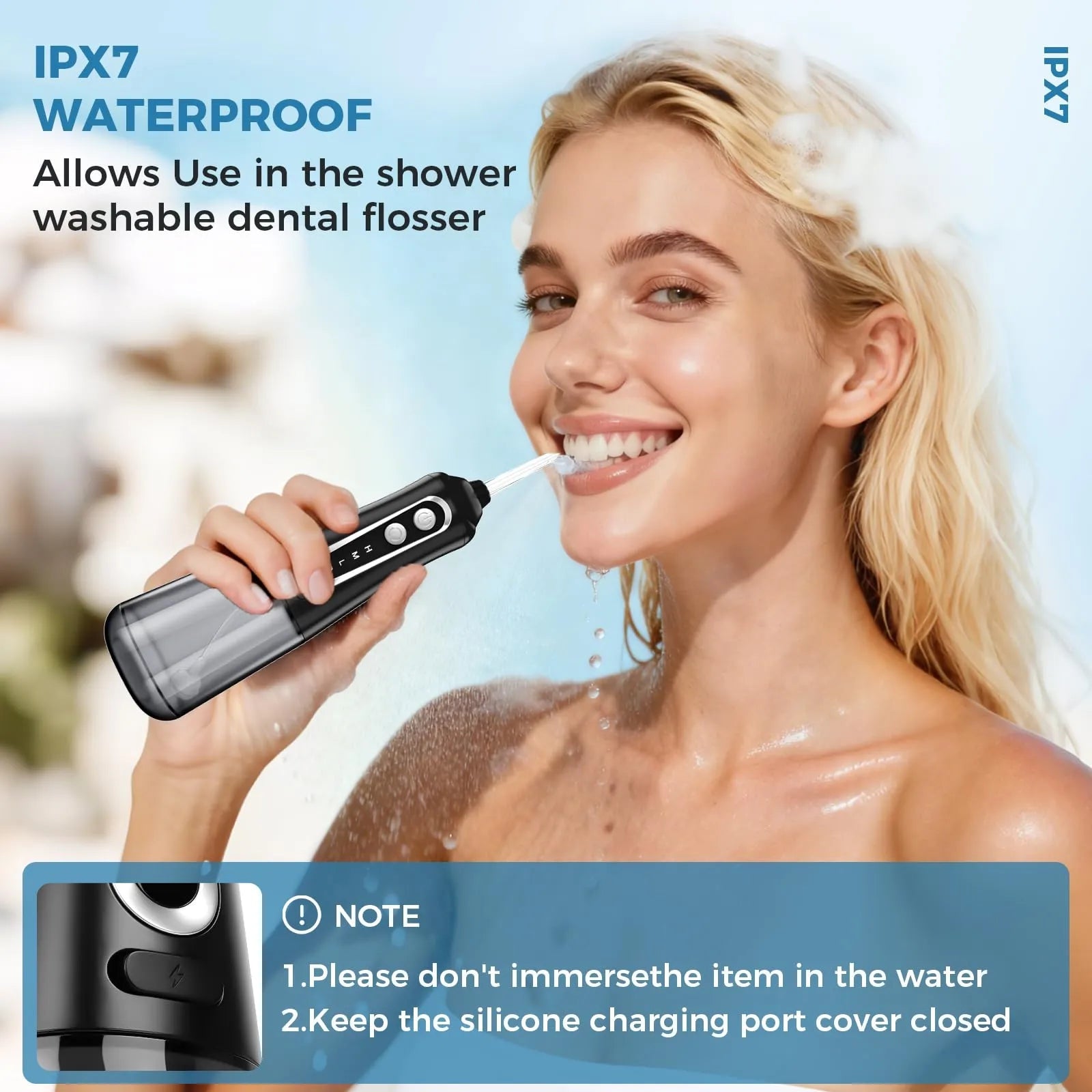 Mroace Cordless Rechargeable Water Dental Flosser