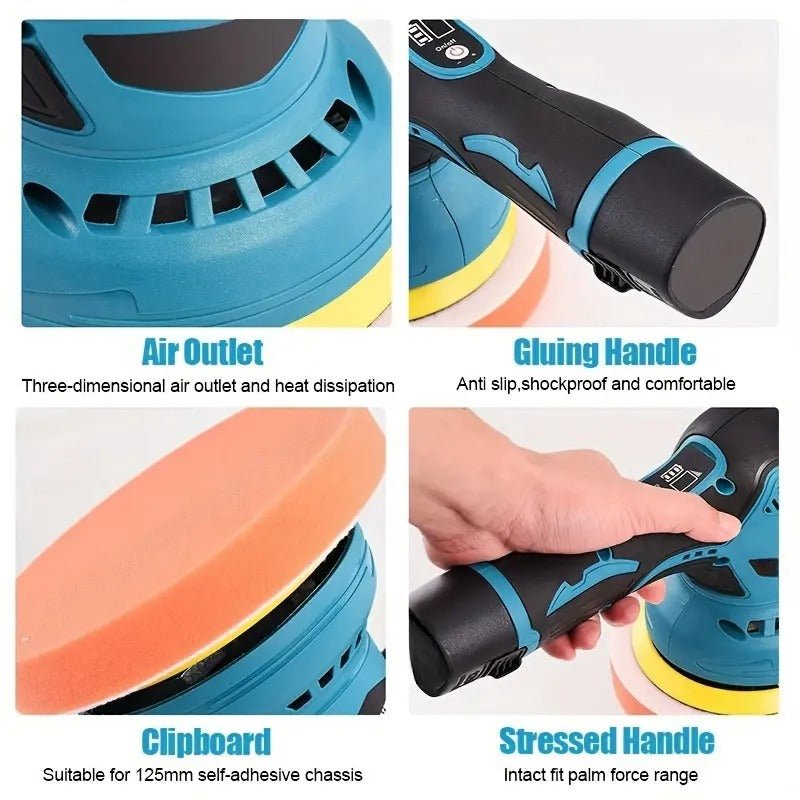 Mroace Cordless Variable Speed Car Buffer Polisher