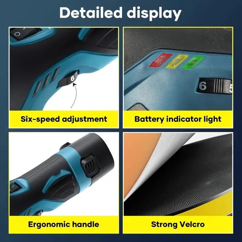 Mroace Cordless Variable Speed Car Buffer Polisher