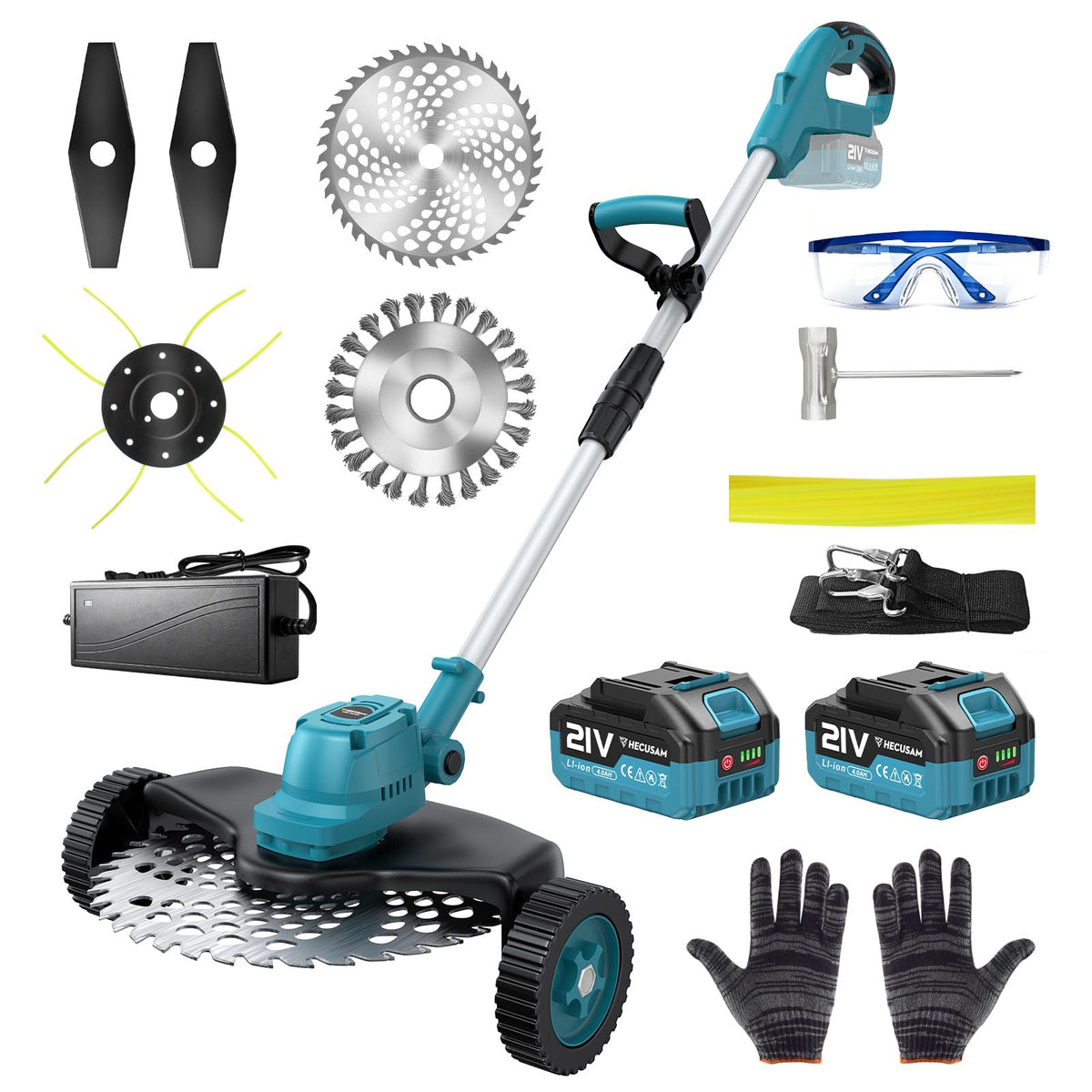 Mroace Cordless Wheeled String Trimmer
