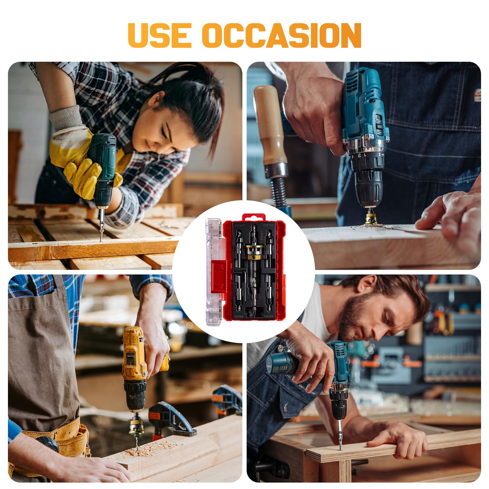 Mroace Countersink Drill Bit Set for Wood Kit