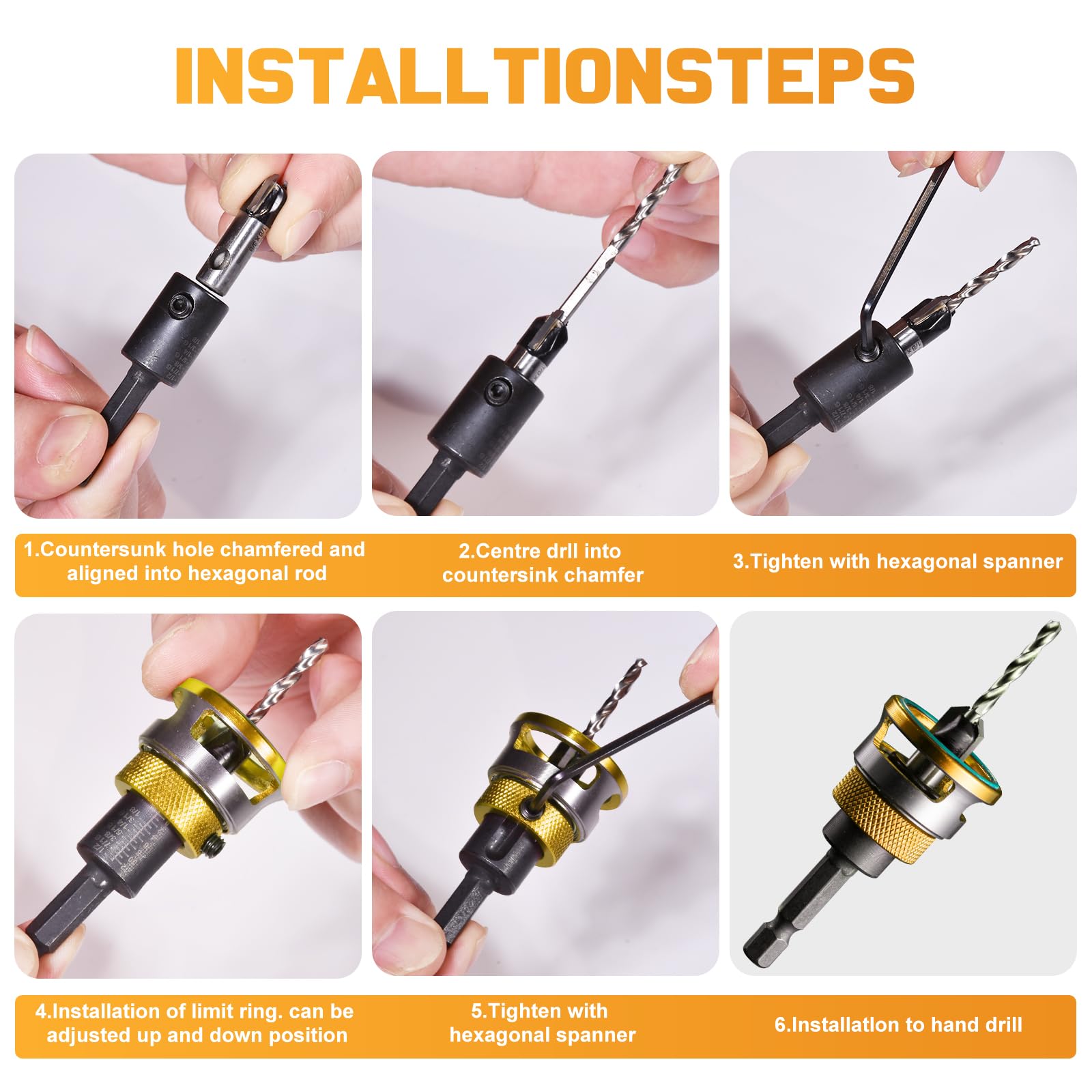 Mroace Countersink Drill Bit Set for Wood Kit