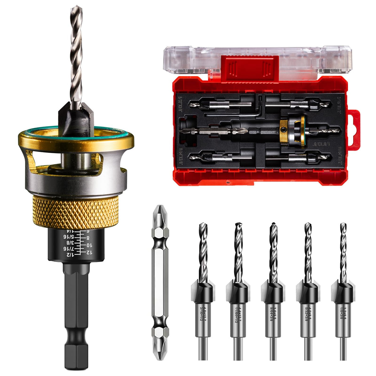 Mroace Countersink Drill Bit Set for Wood Kit