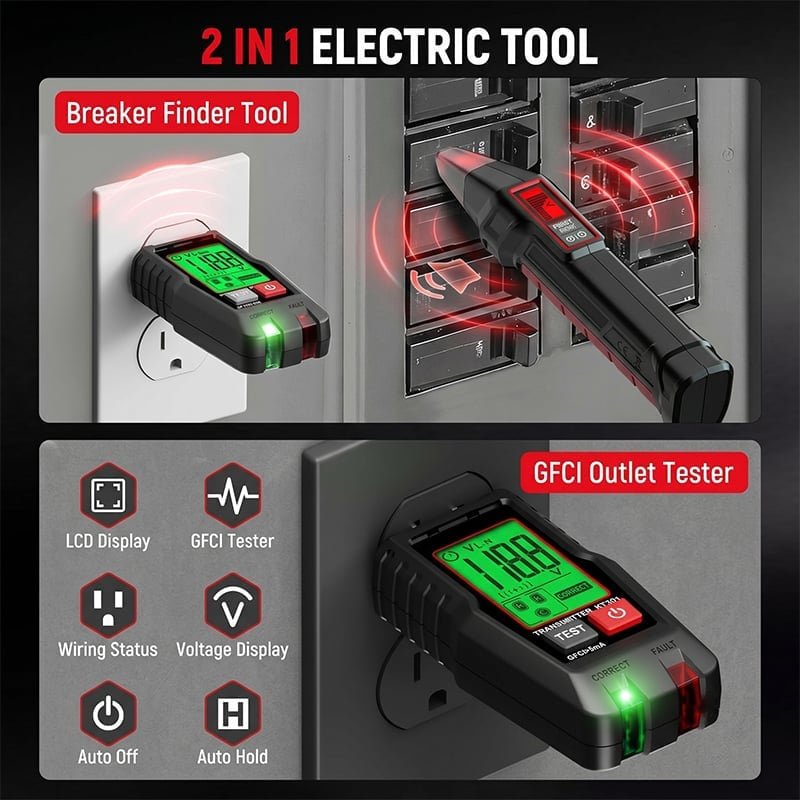 Mroace Digital Circuit Breaker Finder Tool Kit