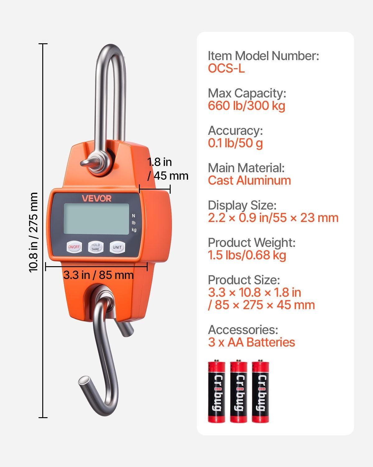 Mroace Digital Crane Scale