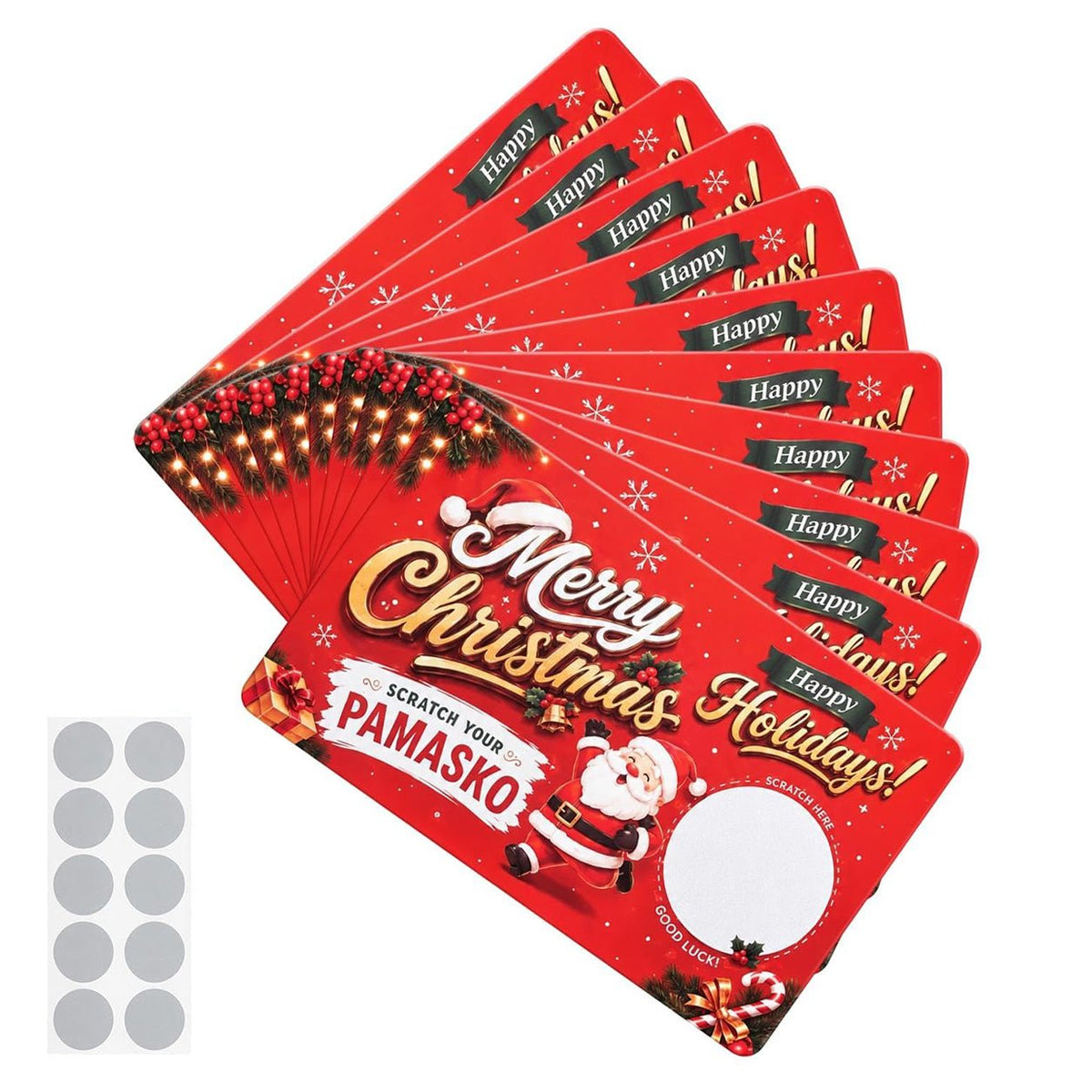 Mroace DIY Christmas Scratch Off Gift Cards