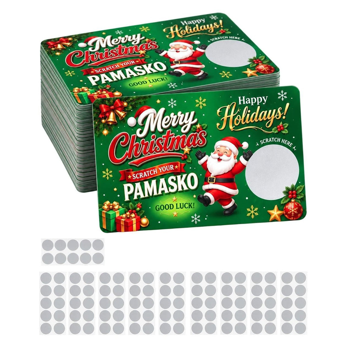 Mroace DIY Christmas Scratch Off Gift Cards