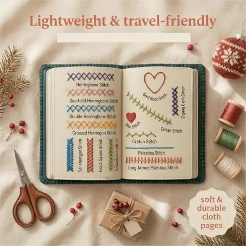 Mroace DIY Embroidery Stitch Book Kit