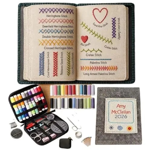 Mroace DIY Embroidery Stitch Book Kit