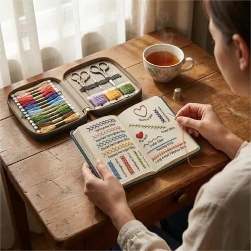 Mroace DIY Embroidery Stitch Book Kit