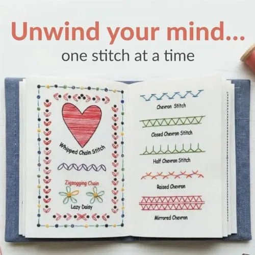 Mroace DIY Embroidery Stitch Book Kit
