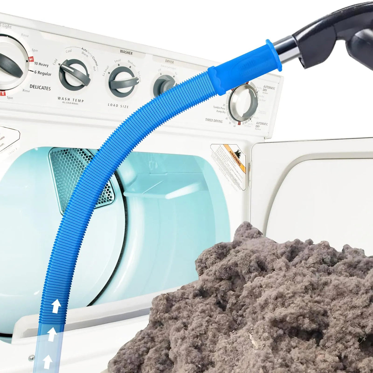 Mroace Dryer Vent Cleaner Kit with Vacuum Hose Attachment