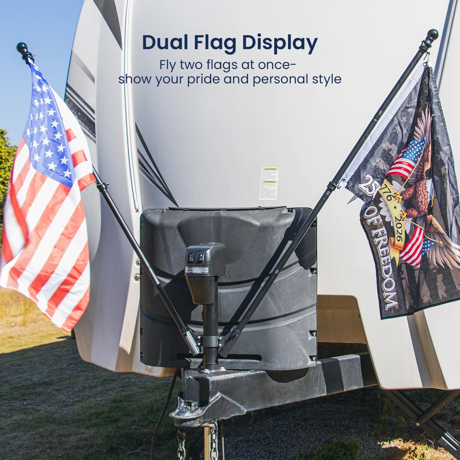 Mroace Dual Flag Pole Mount
