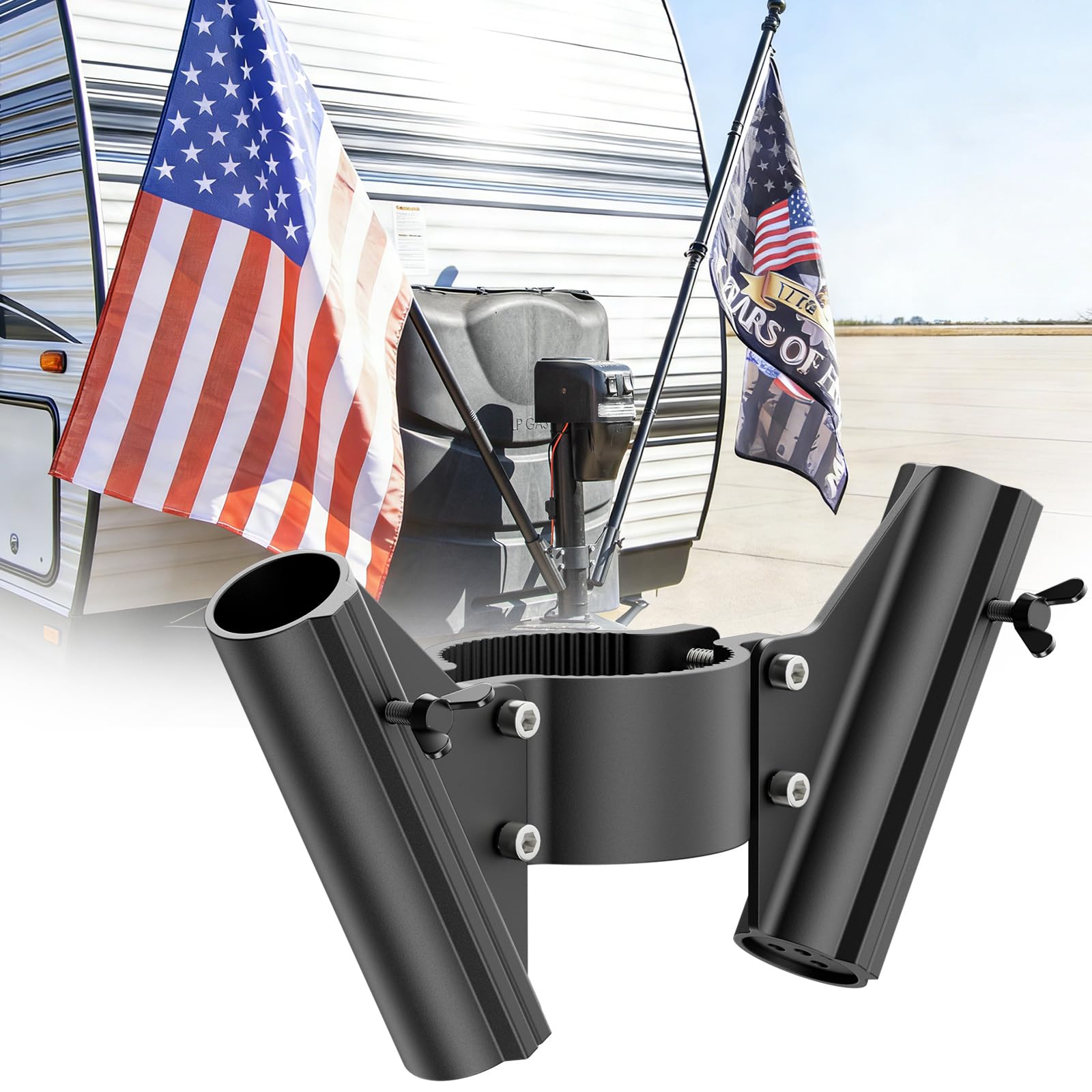 Mroace Dual Flag Pole Mount