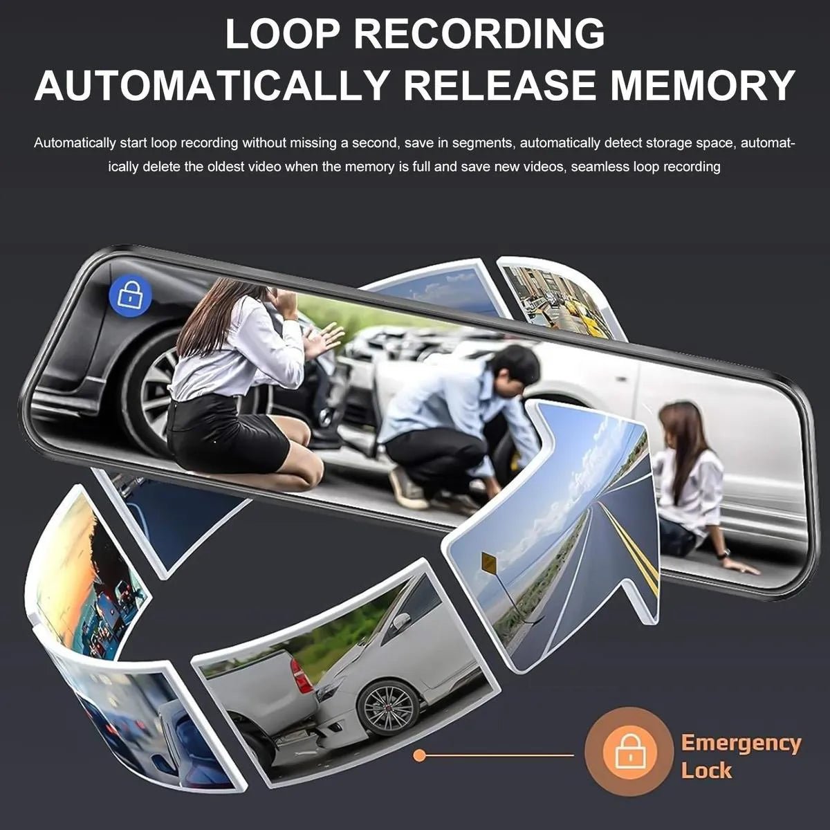 Mroace Dual Lens Touch Dash Cam