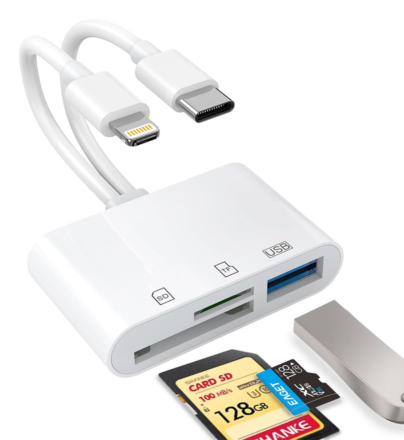 Mroace Dual Port SD Card Reader Adapter