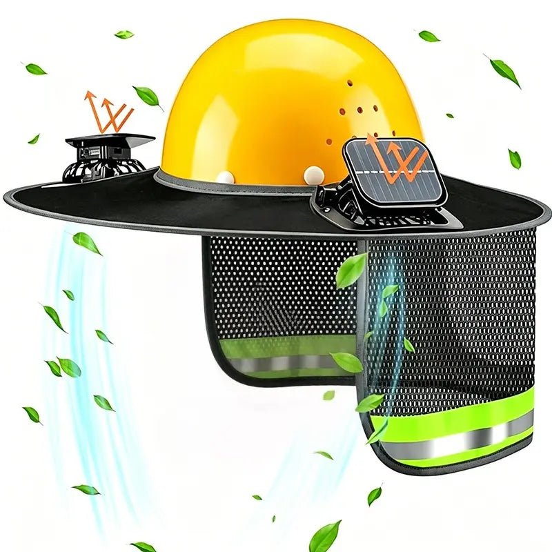 Mroace Dual Solar Cooling Fan Sun Visor for Hard Hats