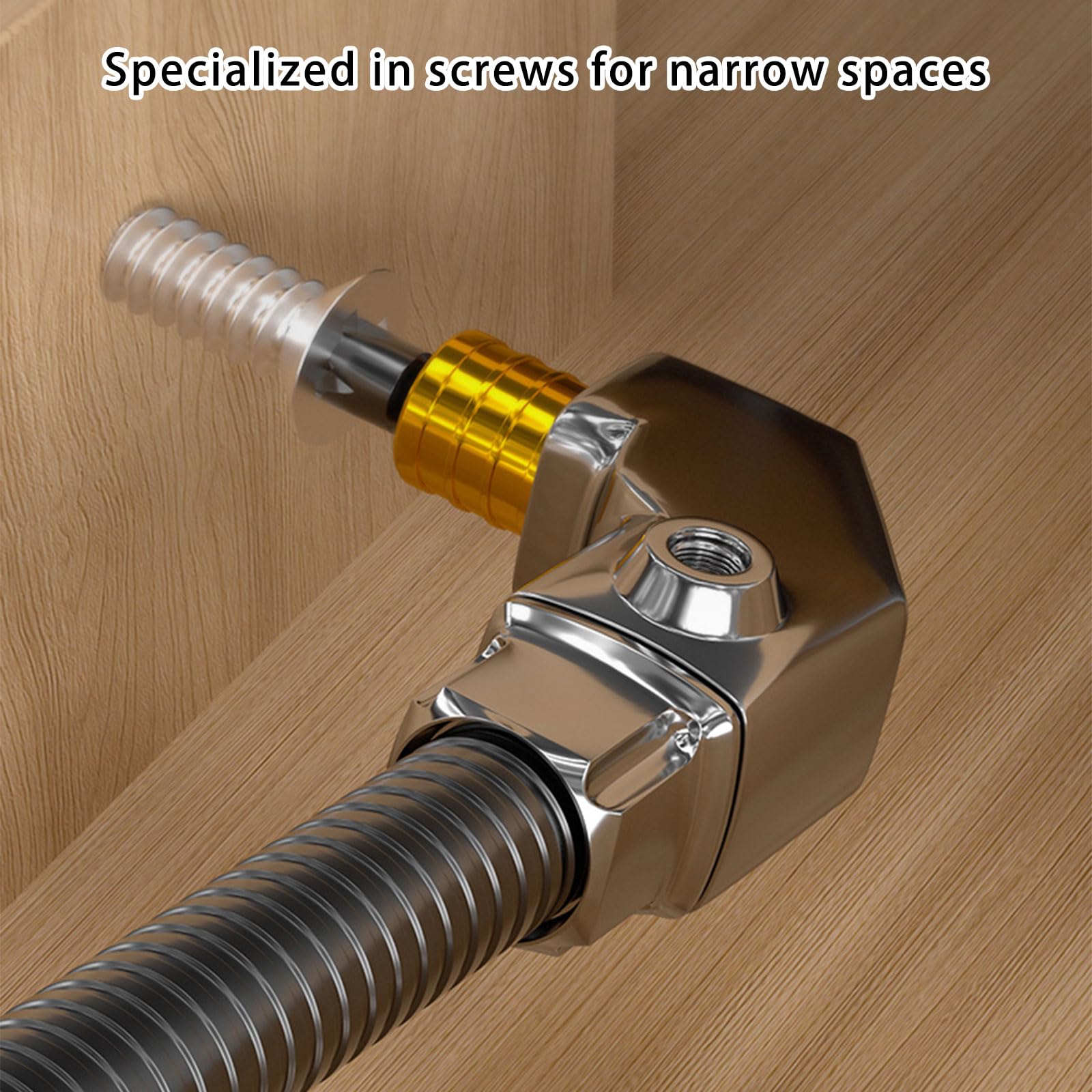 Mroace Durable Alloy Steel Right Angle Drill Adapter