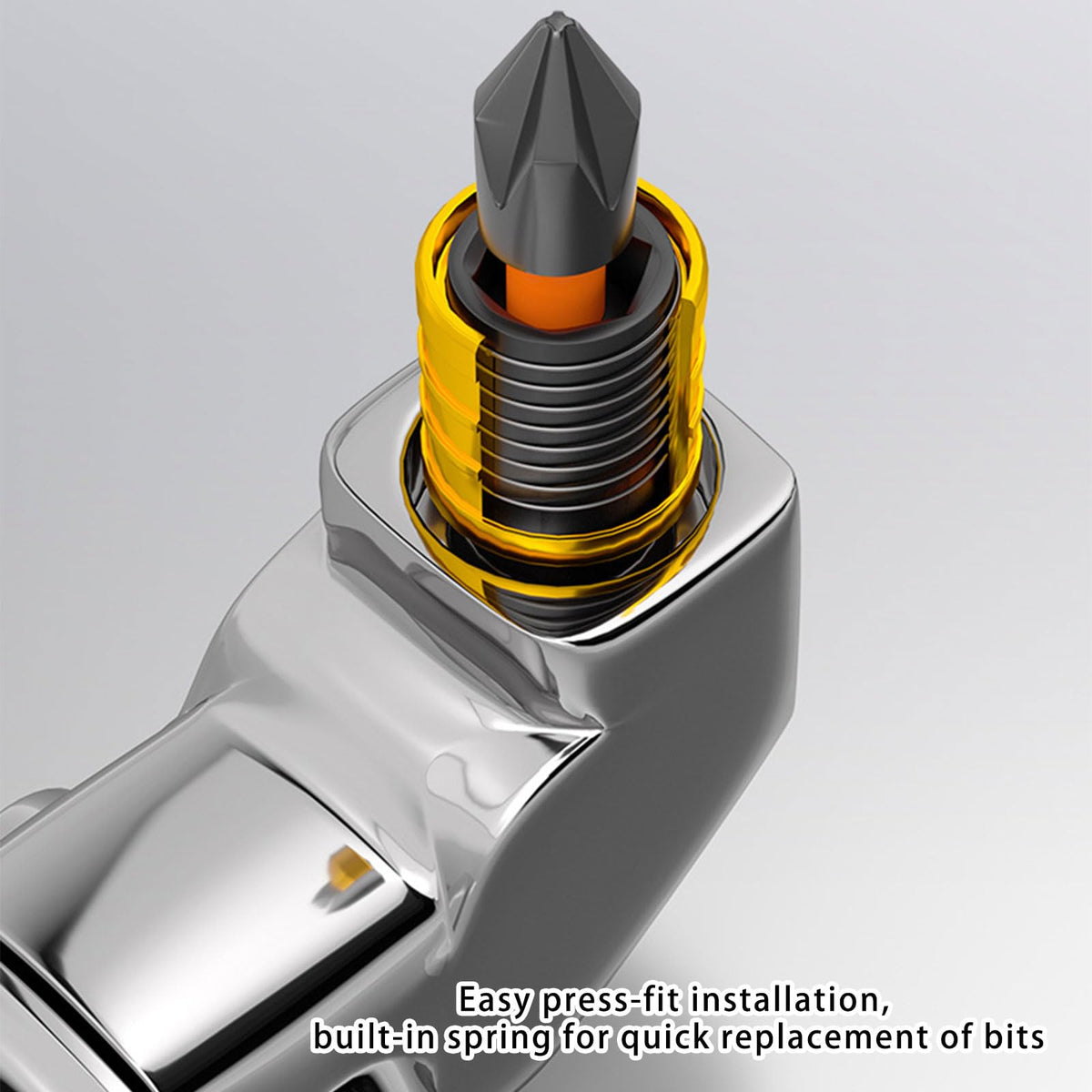 Mroace Durable Alloy Steel Right Angle Drill Adapter