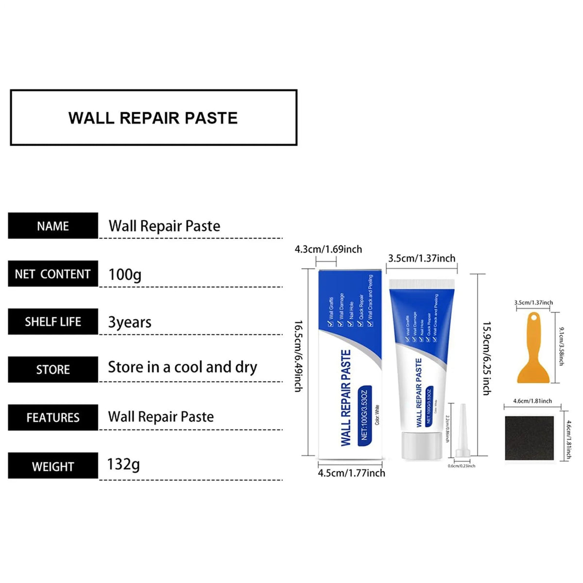 Mroace Easy Wall Repair Putty Kit