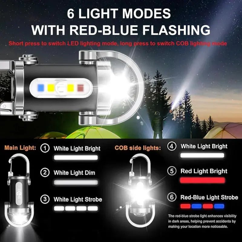 Mroace EDC Rechargeable Mini Keychain Flashlight
