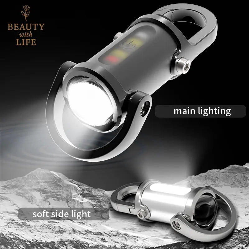 Mroace EDC Rechargeable Mini Keychain Flashlight