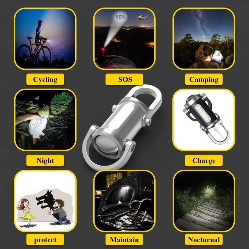 Mroace EDC Rechargeable Mini Keychain Flashlight