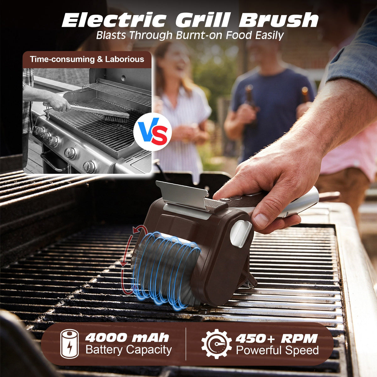 Mroace Electric BBQ Cleaning Brush
