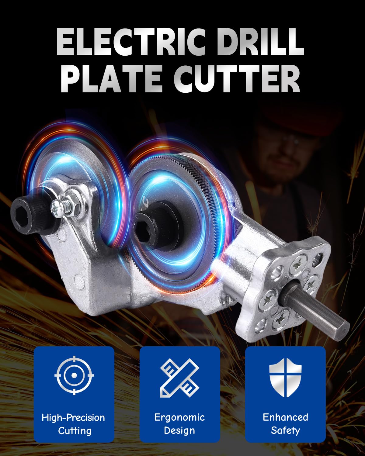Mroace Electric Drill Sheet Metal Cutter Attachment