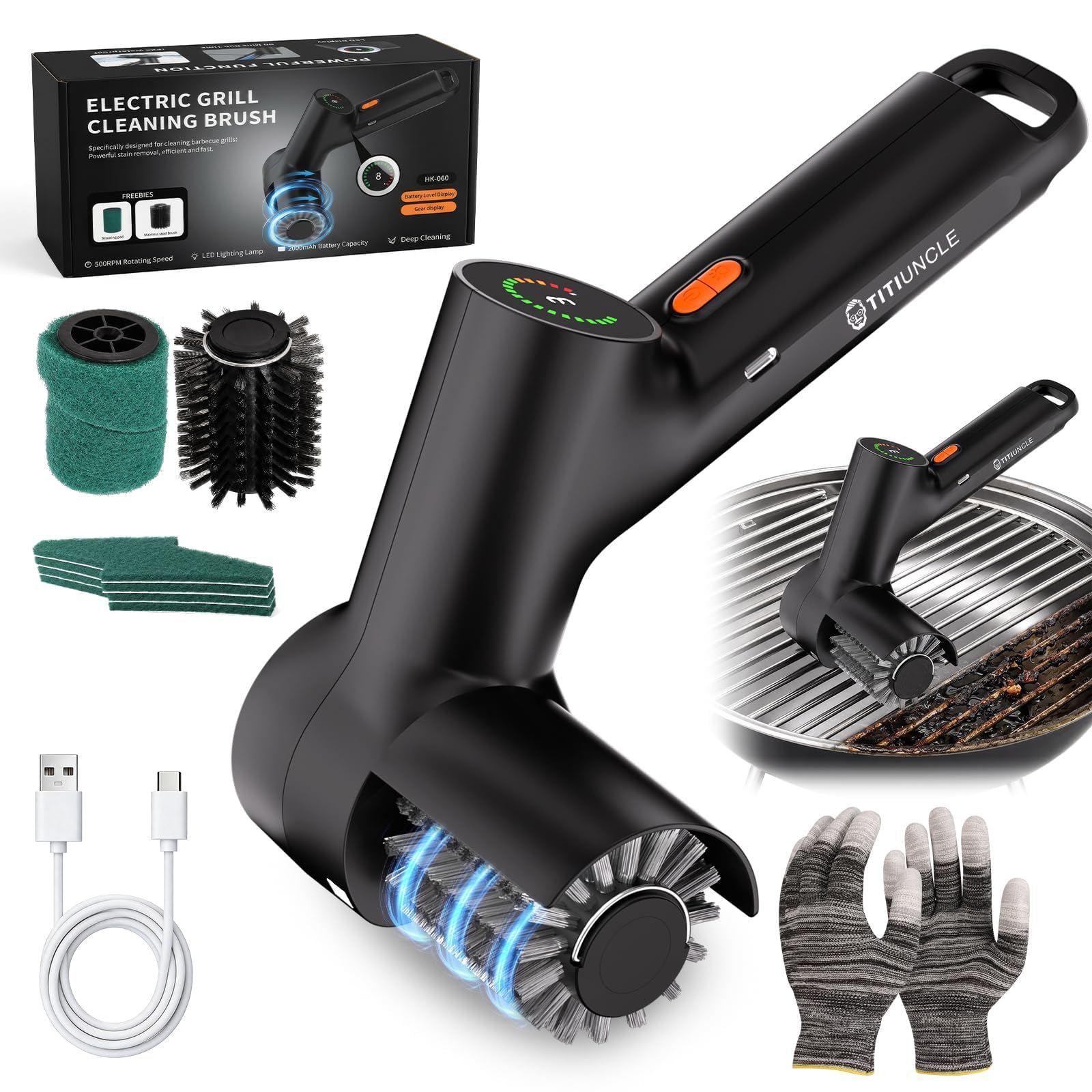 Mroace Electric Grill Brush for Outdoor Grill