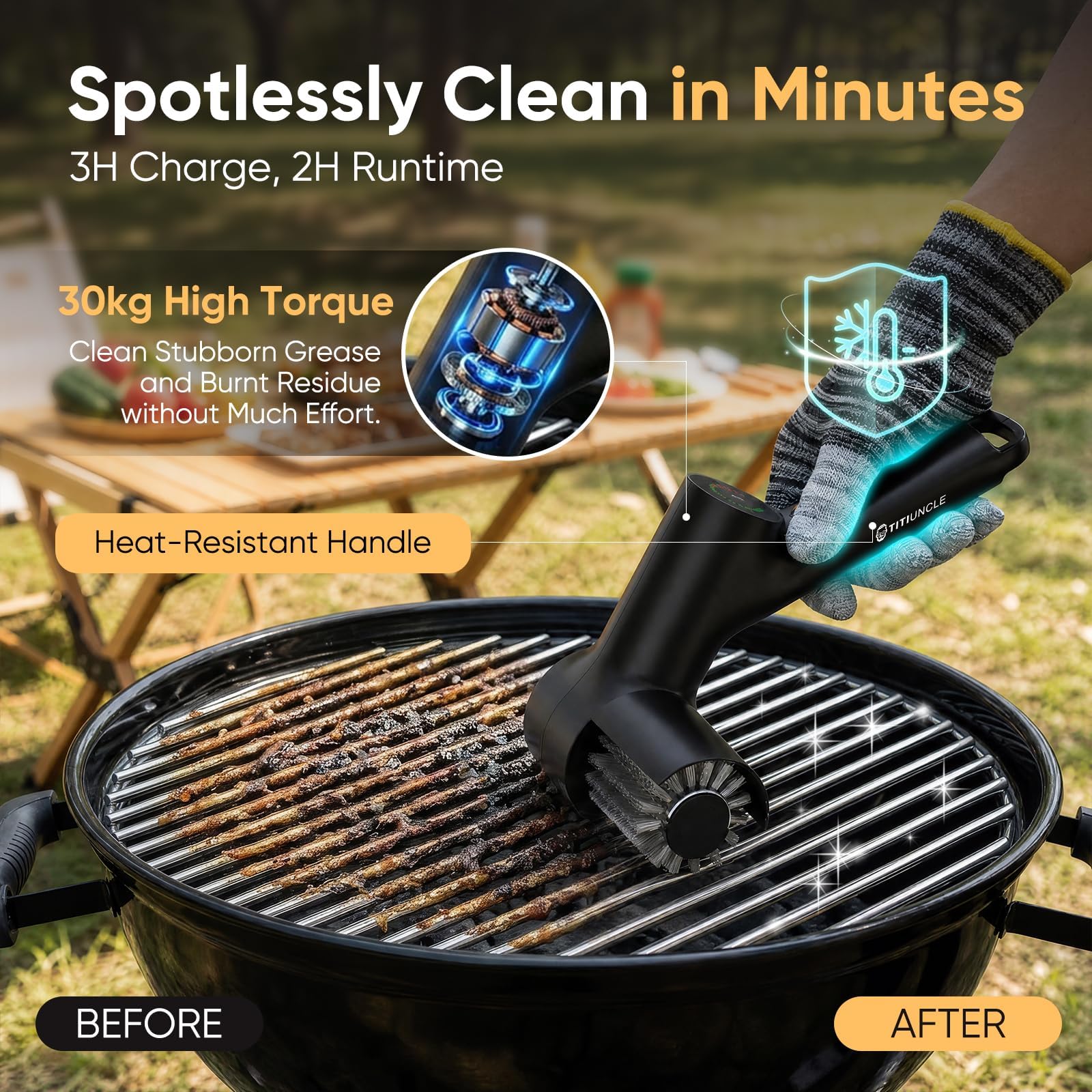 Mroace Electric Grill Brush for Outdoor Grill