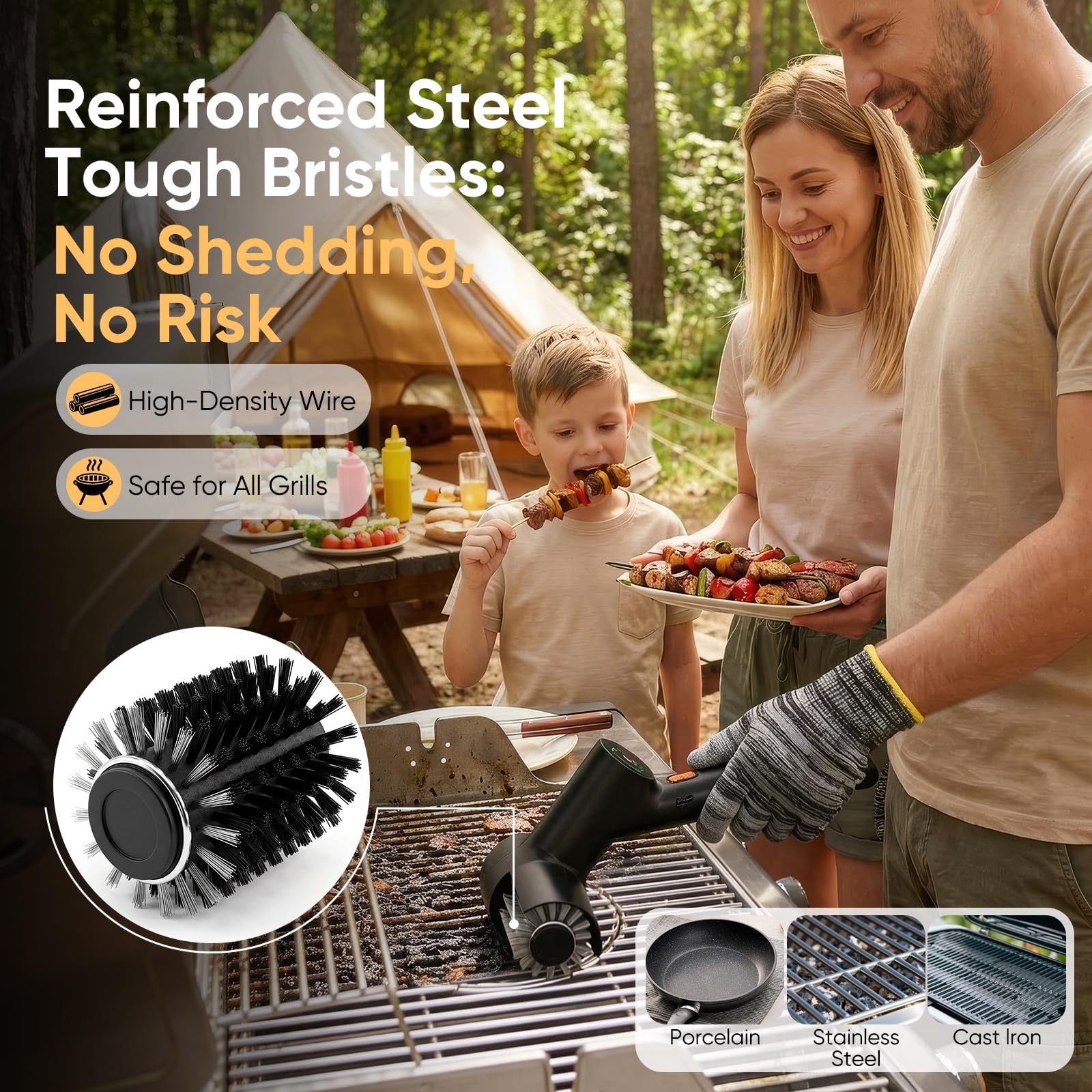 Mroace Electric Grill Brush for Outdoor Grill