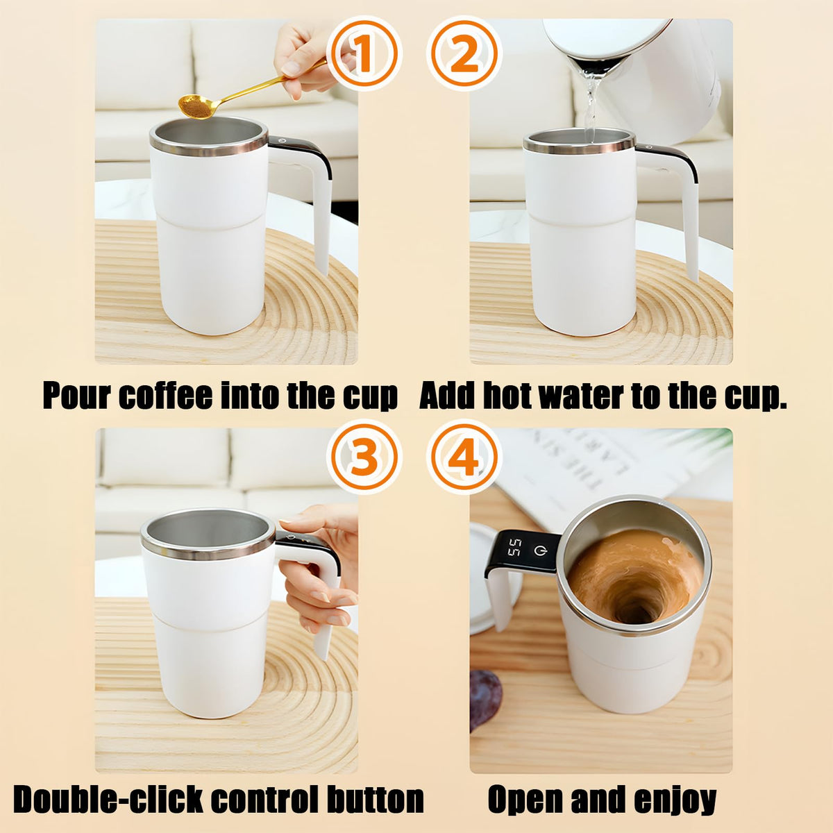Mroace Electric Magnetic Self Stirring Mug