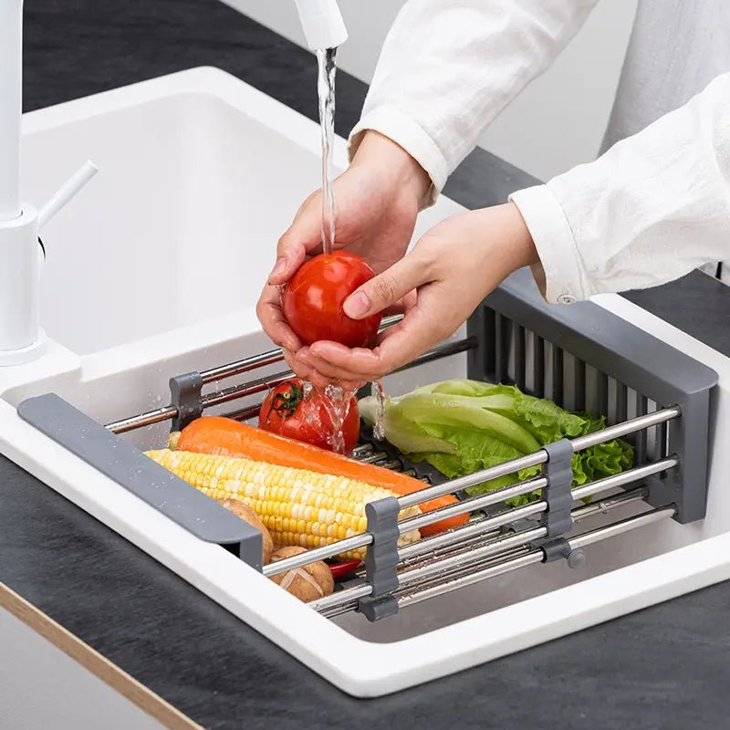 Mroace Expandable Stainless Steel Over Sink Dish Rack