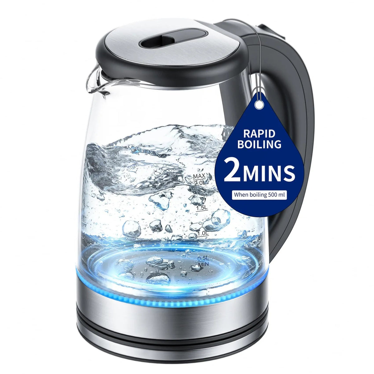 Mroace Fast Boiling Glass Electric Kettle